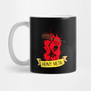 Heavy metal music skull Mug